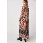 Free People Brown Floral See It Through Maxi Dress Sz.M NWT Photo 2