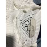 Loft  White Pointelle Knit Long Sleeve‎ Sweater Size SP Women's Photo 6