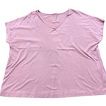 J.Jill Women's  Pink Luxe Supima V-Neck Easy Tee L Photo 0