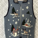 Victoria Jones Angora Christmas Sweater Vest 3X Cozy Grandma Chic Blue Plaid Size undefined Photo 0