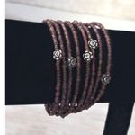 Vintage Wrap Bracelet with Flower Details Vintage Bracelet Photo 0