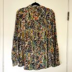 Bohme  Botanical Print Button Up Long Sleeve Boho Blouse Women's Size XL Photo 5