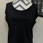 Ella Moss  Black Striped Cap‎ Sleeve Tee Photo 0