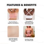 Brand New True Kind Women's Size 3XL Chai Convertible Strapless Bandeau Bra Brown Photo 3