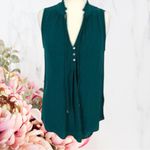 Market & Spruce  Swiss Dot Sleeveless Blouse Green Blue Size XXL NWT Photo 1