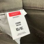 EXPRESS Distressed High Rise Olive Green Pants Size: 6 SHORT Photo 6