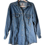 Levi's Vintage Levi’s 90s Women’s Blue Denim Top Cotton Long Sleeve M/L Hong Kong Photo 0