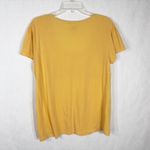 Sundance  Large Top Yellow Babydoll Tee Princess‎ Solid Cotton Short Sleeve 880 Photo 1