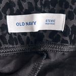 Old Navy  Stevie High‎ Rise Leopard Velvet Leggings Black XL Photo 4