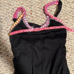 PilyQ MD Platinum Black Crochet Rainbow Trim One Piece- Size Medium Photo 5