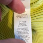 Aerie NEW  Women’s Ribbed Henley Shirt Size M Ribbed Long Sleeve Yellow/Green Photo 2