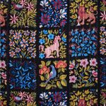 Printfresh Opening Day Patchwork Long Sleeve Blouse Black Photo 4