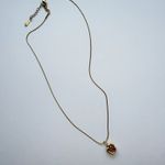 Gold dainty rose charm necklace Photo 2