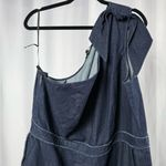 Eloquii  One Shoulder Ruffle‎ Denim Jumpsuit in Blue Size 24 Photo 3