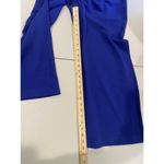 Tahari Jumpsuit Womens Medium Blue Flutter Sleeve Wide Leg Stretch Old Money Photo 4