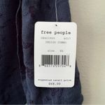 Free People Indigo Combo Tank Top Floral Print Cutout Sleeveless Crinkle Cut Out Photo 6