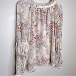 VICI  Pink Floral Long Sleeve Sheer Blouse Size Small Photo 1