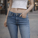 Paige  Vertigo Crop Jeans Women’s 25 Low Rise Skinny Y2K Blue Denim Photo 0