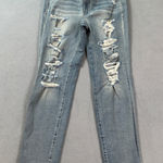 American Eagle  Jeans Womens 10 Reg Super Hi Rise Jegging Distressed Light Wash Photo 0