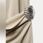 ZARA NWT  Shell Halter Dress in Beige Photo 4