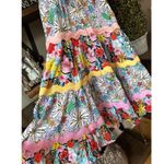 CeliaB Olav Floral Scalloped Midi Dress Floral Womens SIze XS Blue Photo 9