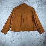 Garnet Hill  Jacket Womens Organic‎ Cotton Utility Full Zip Snap Button Brown 18 Photo 3