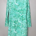 Lilly Pulitzer  cotton green bungle in the jungle pullover v-neck dress small Photo 9