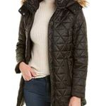 Marc New York  Quilted Black Puffer Coat with Faux Fur Hood Photo 0