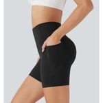 Halara NWT ultra sculpt butt lifting scrunch shorts. Stretch athletic size L Photo 0