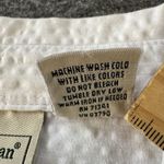L.L.Bean  Women's Classic Seersucker Button-Front Shirt Top Blouse Large White Photo 3