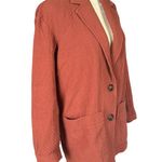 Madewell  Jacquard burnt orange long sleeve collared blazer jacket women's XXS Photo 1