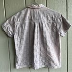 Madewell  Garment Dyed Checkerboard Button Up Shirt Short Sleeve Lavender Size XS Photo 5