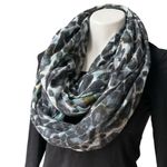 Juicy Couture Gauze Light Infinity Scarf Animal Print Striped Multicolor Photo 6