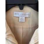 Petite Sophisticate  Stretch Beige Zip Front Cropped Jacket Blazer Womens Size 4 Photo 1
