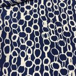 Investments  Blue White Chain Nautical Print Pull On High Rise Flowy Pants Medium Photo 2