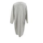 Lafayette 148 New York Shift Dress Long Sleeve Cotton‎ Gray Size Medium Photo 8