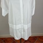 Alice + Olivia  White Boxy Short Sleeve Button Down Photo 1