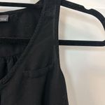 Sparkle & Fade Black flowy cropped button up tank Photo 2