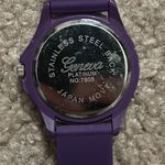 Geneva Platinum women’s vintage purple/silver crystal‎ adjustable rubber watch Purple Photo 6