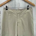 Patagonia Crop Hiking Pants Women 4 Khaki Tan Polyester Hook Loop Closure Pocket Photo 2
