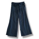 Urban Outfitters London Jean Black Linen Wide Leg Pants Marisa Fit Tie‎ Waist High Rise Sz 8 Photo 6