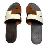 TRA MAD RKE Leather Brown and White Sandals Size 9 Photo 0