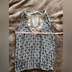 Sophie Max  Women’s Sleeveless Shirt Printed Tank Top Embroidery Sz Small EUC Photo 5