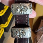 NAVAJO J.C. DELGARITO Sterling Stamped 4 Pc Vintage w/ Brown Leather Belt Sz 39 Photo 3