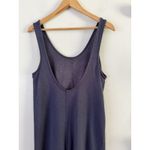 Old Navy Blue Sleeveless Loose Marled Fleece Lounge Jumpsuit Wide Leg Size XS Photo 3