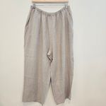 Flax  Linen Crop Pull on Pants Size 1X Lagenlook Boho pants Photo 2