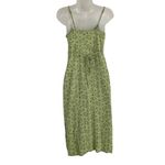 BP  XS Green Floral Madi Dress Adjustable Straps & Waist Tie  Y2K boho Photo 2