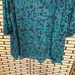 Ava & Viv Ava &‎ Viv Teal Animal Print Blouse Size 2X Photo 3