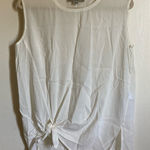 🌸All Saints White Henry Top w/Tied Knot Detail Blouse #MBG Photo 0