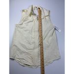 Vetta Sleeveless Button Down Shirt Ivory Collared Top XS Photo 3